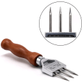 Miniatyrbilde 4 av 5: Trident Isbittknuser for Bartending, 3 Blader med Trehåndtak