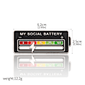 Miniatyrbillede 1 af 5: 1 sort social batteri-nål - sjov social stemningsnål i 7 dage