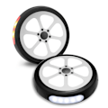 Miniatyrbillede 1 af 5: 2 stk. Intelligente LED-barnevognslys advarselslys Udendørs