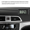 Miniatyrbillede 5 af 5: 1 sort tynd elektronisk ur, LCD digitalt ur med dato og