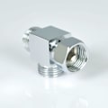 Miniatyrbilde 3 av 5: Dusjarm i messing (G1/2\"), 3-veis omleder, T-rørkobling, reservedeler til dusjsystem, dusjstrømningskontroll, omleder