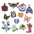 Miniatyrbillede 1 af 3: 13 påstrygningsbroderimærker med have sommerfugl design til
