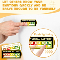 Miniatyrbillede 3 af 5: 1 sort social batteri-nål - sjov social stemningsnål i 7 dage