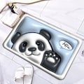 Miniatyrbillede 3 af 5: Panda Superabsorberende Gulvmåtte Skridsikker Absorberende Bademåtte Memory Foam Bademåtte Blød Hurtigtørrende Bademåtte 3D Blomst