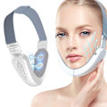 Miniatyrbild 1 av 5: Dubbelhaka Reducer Maskin, Elektrisk V-Face Shaping Beauty Belt, Intelligent Lifting Firming Facial Massager med Blått Ljus
