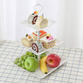 Miniatyrbillede 3 af 5: 1 sæt kagefad display stativ, multi-lags kagefad, kagefad, cupcake stativ, muffin wienerbrød frugtstativ til fest, fødselsdag, bryllup, jul