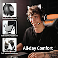 Miniatyrbilde 4 av 5: Kattøre-headset, USB-spillheadset med inntrekkbar mikrofon, 7.1 Su