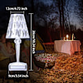Miniatyrbilde 4 av 5: Krystallampe, med 3 farger dekorative krystallplattformlamper, USB-ladelamper på soverom, små bordlamper i