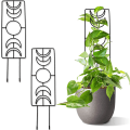 Miniatyrbillede 1 af 5: 1 Stk Sort Månefase Gitter Indendørs Planter Gitter Klatring