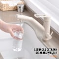 Miniatyrbillede 4 af 5: (beige) Rustfrit stål 3-vejs drikkevandsfilterhane 3 i 1 køkkenhane krom drikkevandshane med 2 L