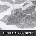 Miniatyrbillede 3 af 5: Grå (50X80cm) Anti-Skridsikker Bademåtte Absorberende Mikrofiber Arealægge