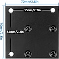 Miniatyrbillede 2 af 5: 4 stk. (15 cm) Højdejusterbare møbelben i aluminiumslegering, sofabordsben, vask badeværelsesskabsben, 5-40 cm, mat sort, med skruer