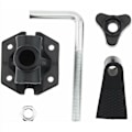 Miniatyrbillede 4 af 5: Sort Universal Bordstander Clip, Legering Udskiftningsholder til Mikrofonstativ/Bordlampe
