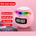 Miniatyrbild 3 av 3: Trådlös Bluetooth-högtalare Väckarklocka Färgglad Subwoofer med LED-display FM-radio Väckarklocka Bluetooth Hifi-kort