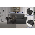 Miniatyrbild 4 av 5: Sofföverdrag, 2-sits Sofföverdrag med Armstöd, Elastiskt Sofföverdrag, Universal, 145-185cm, Brun