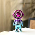 Miniatyrbilde 1 av 5: Bærbar Vifte Skrivebordsvifte Bærbar To-hastighets Håndholdt Vifte Elektroplettering Gradientfarge Astronaut Lomme Kjølevifte U