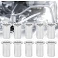 Miniatyrbilde 4 av 5: 100 stk. M5 Blindmuttere, Sortimentssett for Blindmuttere, Flat Hode Gjenget Innsettingsmutter Aluminium