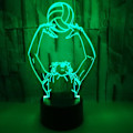 Miniatyrbilde 3 av 5: 3D Volleyball Lampe Illusion Optisk LED Nattlys, Easehome Optiske Illusions Nattlampe 7 Farger Touch Lampe Nattbord Soverom Tabell