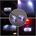 Miniatyrbillede 3 af 5: Pakke nummerpladelys, skrue-i nummerplade, 12V hvid LED-pære, vandtæt/regntæt, sort aluminiums lysbeslag