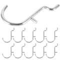 Miniatyrbillede 1 af 5: Metal Pegboard J-kroge: Vægdisplay sortering pegboard kroge