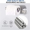 Pikkukuva 4 / 5: Hopeanvärinen WC-paperiteline, Premium-laatuinen poraamaton WC-paperiteline, ruostumattomasta teräksestä valmistettu seinään kiinnitettävä WC-paperirulla