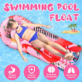 Miniatyrbild 4 av 5: 1 Styck Rosa Jätteuppblåsbar Pool Flytande Matta, Pool Flamingo