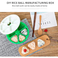 Miniatyrbillede 2 af 5: En grøn 6-huls sushiform Løg Ris og grøntsagsruller bento