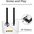 Miniatyrbillede 3 af 5: 2 stk. SMA 4G LTE Antenne SMA Han Mobil WiFi Antenne 10dBi Høj Forstærkning Router Antenne Signalforstærker til Mobil Hua