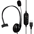 Pikkukuva 1 / 5: 1 kpl USB-kuulokkeet melunvaimennusmikrofonilla, USB-johdollinen