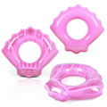 Miniatyrbilde 2 av 3: Forsterket oppblåsbar bade ring for voksne i skjellform, 1 stk rosa