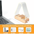 Miniatyrbillede 4 af 5: Moderne Trekant Massivt Træ USB Sengelampe, LED Natlampe, Børne Sengelampe, USB Genopladelig Bordlampe til