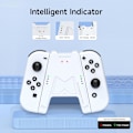 Miniatyrbild 3 av 5: Switch Joy-Con laddningsgrepp med 1200mAh batteri - bärbar laddningslösning kompatibel med Nintendo Switch Controller JoyCons, 1M USB-C laddningskabel, vit