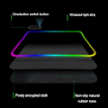 Miniatyrbillede 3 af 5: Mustache RGB Gaming Musemåtte med Blød Stofoverflade, 7 LED Farve Musemåtte 250*350*3mm