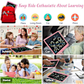 Miniatyrbillede 4 af 5: Farverig LCD Skrivetablet, Bærbar Tegnetablet til Børn, 15