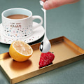 Miniatyrbilde 3 av 5: 12 stk rustfritt stål blad teskje, kaffeskje, rustfritt stål liten dessertskje, gren design mini dessertskje, brukt til vann te mi