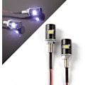 Miniatyrbillede 5 af 5: Pakke nummerpladelys, skrue-i nummerplade, 12V hvid LED-pære, vandtæt/regntæt, sort aluminiums lysbeslag
