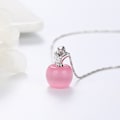 Miniatyrbillede 4 af 4: Krystal Æbleformet Perler Vedhæng Charms Faux Opal Cubic