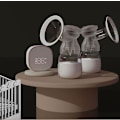 Miniatyrbillede 3 af 5: 2 stk. bærbar brystpumpe, dobbelt håndfri brystpumpe, LCD-display, lav støj og smertefri, 2 tilstande og 9 niveauer elektrisk brystpumpe, bærbar, 180 ml
