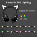 Miniatyrbild 2 av 5: Kattöron-headset, USB-spelheadset med infällbar mikrofon, 7.1 Su