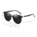 Pikkukuva 4 / 4: Klassinen pyöreä aurinkolasit naisille ja miehille Retro Vintage sävyt Suuret muovikehykset Sunnies