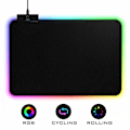 Miniatyrbillede 1 af 5: Mustache RGB Gaming Musemåtte med Blød Stofoverflade, 7 LED Farve Musemåtte 250*350*3mm