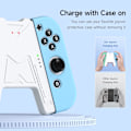 Miniatyrbild 4 av 5: Switch Joy-Con laddningsgrepp med 1200mAh batteri - bärbar laddningslösning kompatibel med Nintendo Switch Controller JoyCons, 1M USB-C laddningskabel, vit