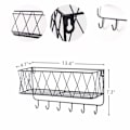 Miniatyrbillede 2 af 5: Postkasse til Entré med Nøglekroge, Væghængt Sort Metal