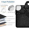 Miniatyrbillede 3 af 5: 15 15.6 16 tommer Laptop taske/Vandtæt Aktentaske Business Case/PC Cover til 15\" 16\" MacBook Pro, XPS 15 & Plus 14-16 tommer Notebooks Laptops - Sort