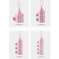 Miniatyrbillede 5 af 5: Baby Mælkepulver, Bærbart Spædbarns Mælkepulver Mælkeboks Kan Stable 4 Lag Til Udendørsrejser (Pink)