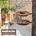 Miniatyrbillede 3 af 5: PCS Fuglebad, Udendørs Fuglefoder og Fuglebad, Altan Fuglebad, Vild Fuglefoderdispenser, Fuglebad, (Brun)