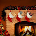 Miniatyrbilde 5 av 5: 4 stk. julestrømper, juleboots, julestrømpe sokk for fylling og hengende gaver til jul