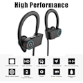 Pikkukuva 2 / 5: Siniset Bluetooth-langattomat kuulokkeet, urheilukuulokkeet, IPX7