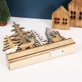 Pikkukuva 3 / 4: 1 kaiverrettu puinen jouluvalaistus DIY-koriste kotipöydälle