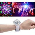 Pikkukuva 1 / 5: Lasten valo rannekoru - Valkoinen, Led Disco Ball -kello, Lasten valopallo väriprojektori